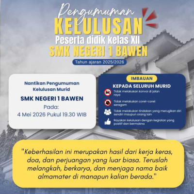 Pengumuman Kelulusan Tahun Ajaran 2025/2026