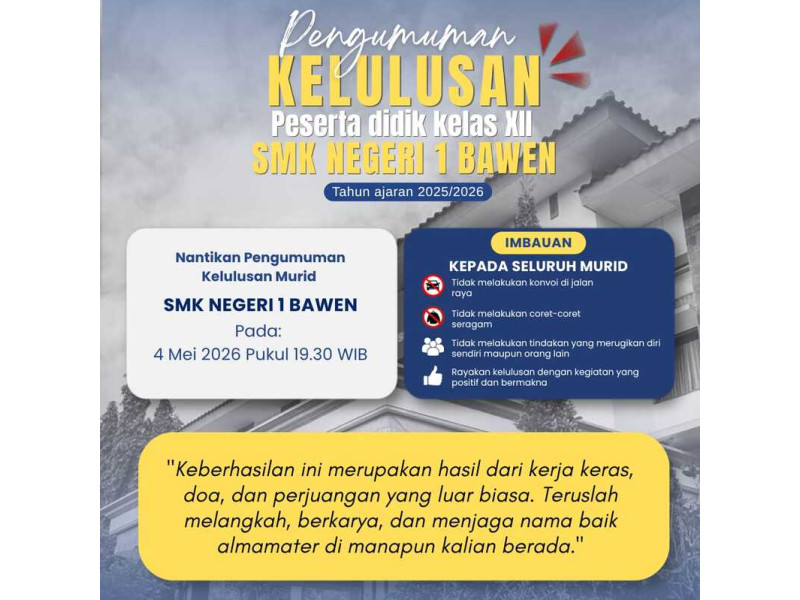 Pengumuman Kelulusan Tahun Ajaran 2025/2026