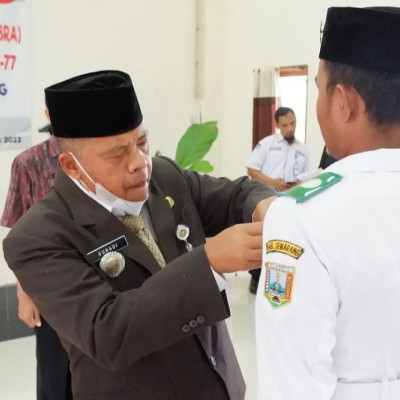 Pengukuhan Pasukan Pengibar Bendera HUT Kemerdekaan RI 77