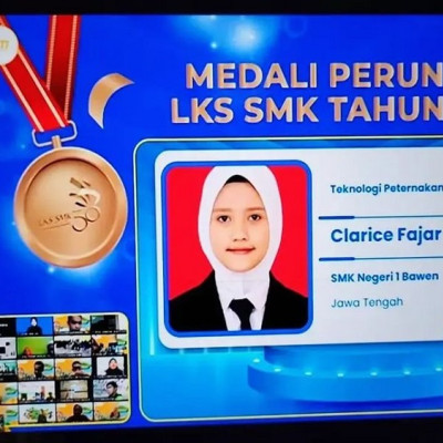 Medali Perunggu LKS ke 30 Mata Lomba Livestock